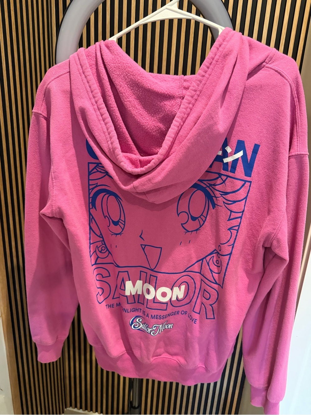 Sailor Moon Pink Zip Up Hoodie Guardian Anime Size S - Picture 5 of 5
